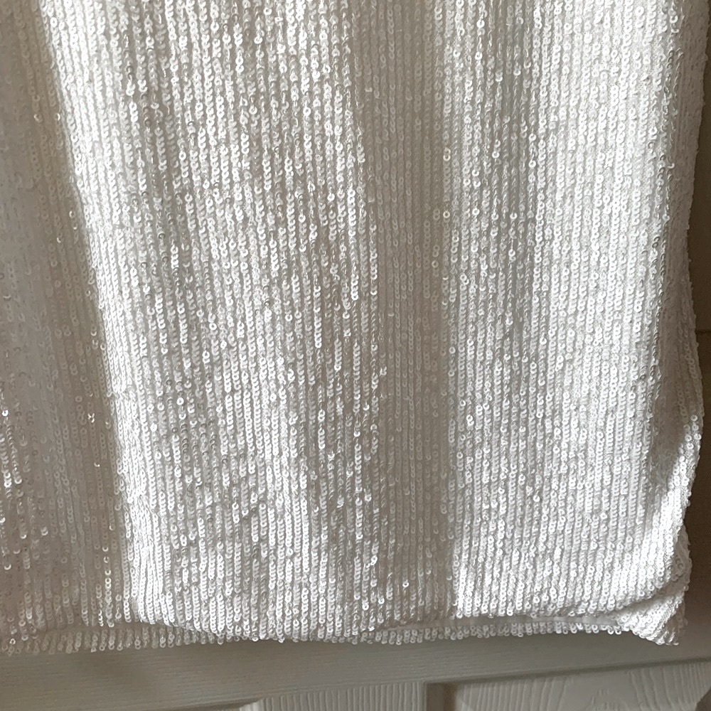 Ladies a White Sequins Dress XL - Picture 3 of 6